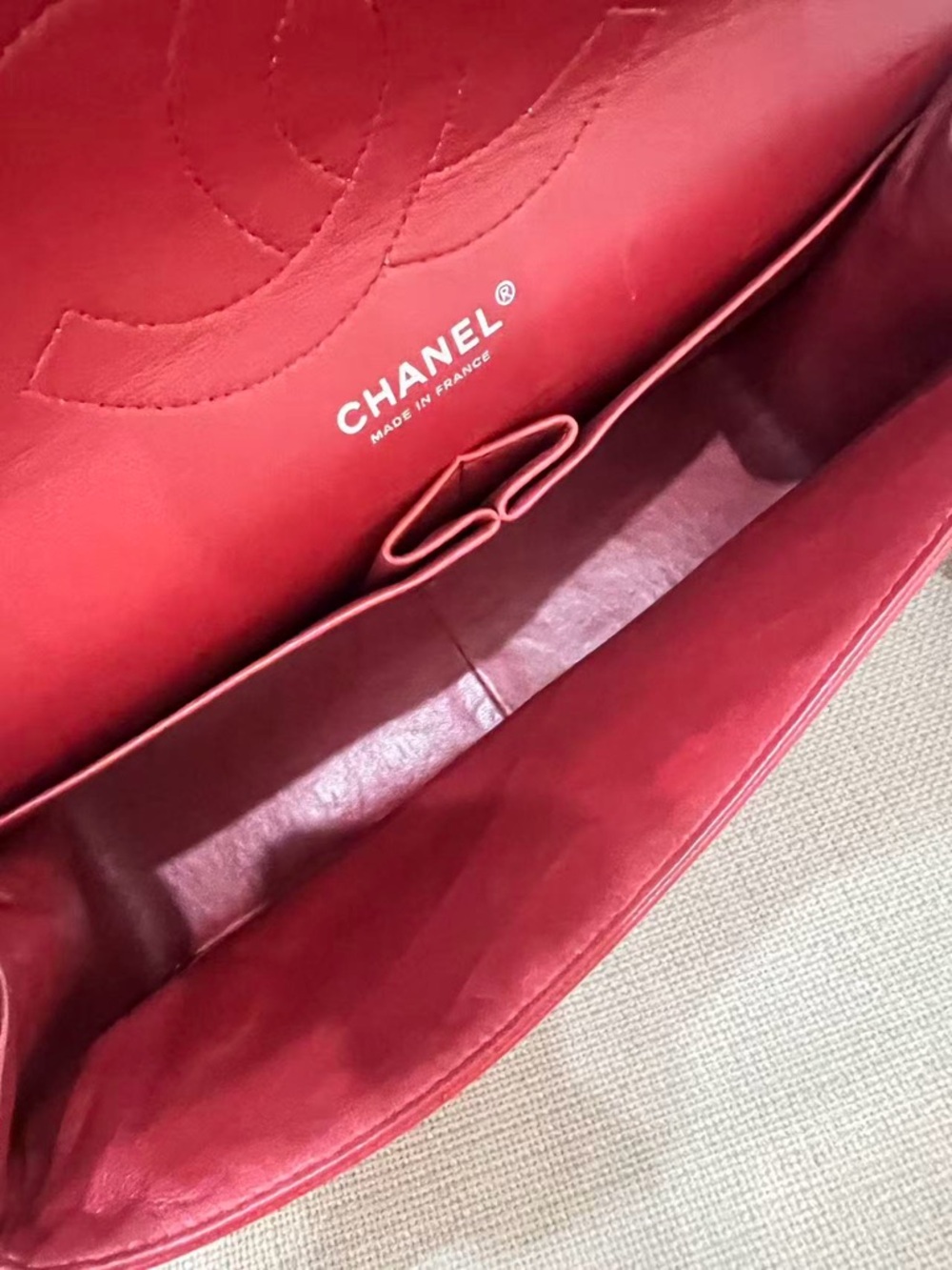 Chanel Caviar Quilted Jumbo Double Flap Red - Picture 10 of 16
